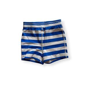 Hanna Andersson blue & white stripe swim trunks